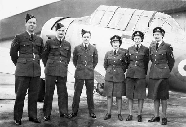 Non-commissioned officers of the Station Orderly Room, No. 2 Service Flying Training School, RCAF, Uplands, Ontario, 1942
