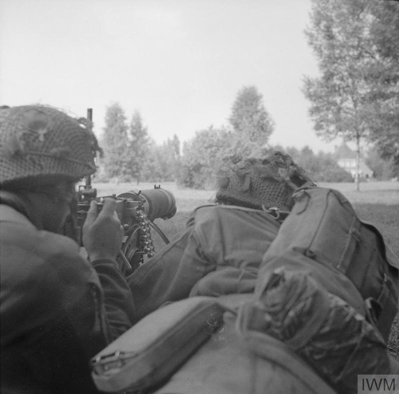 Troops dug in holding Brigade Headquarters.