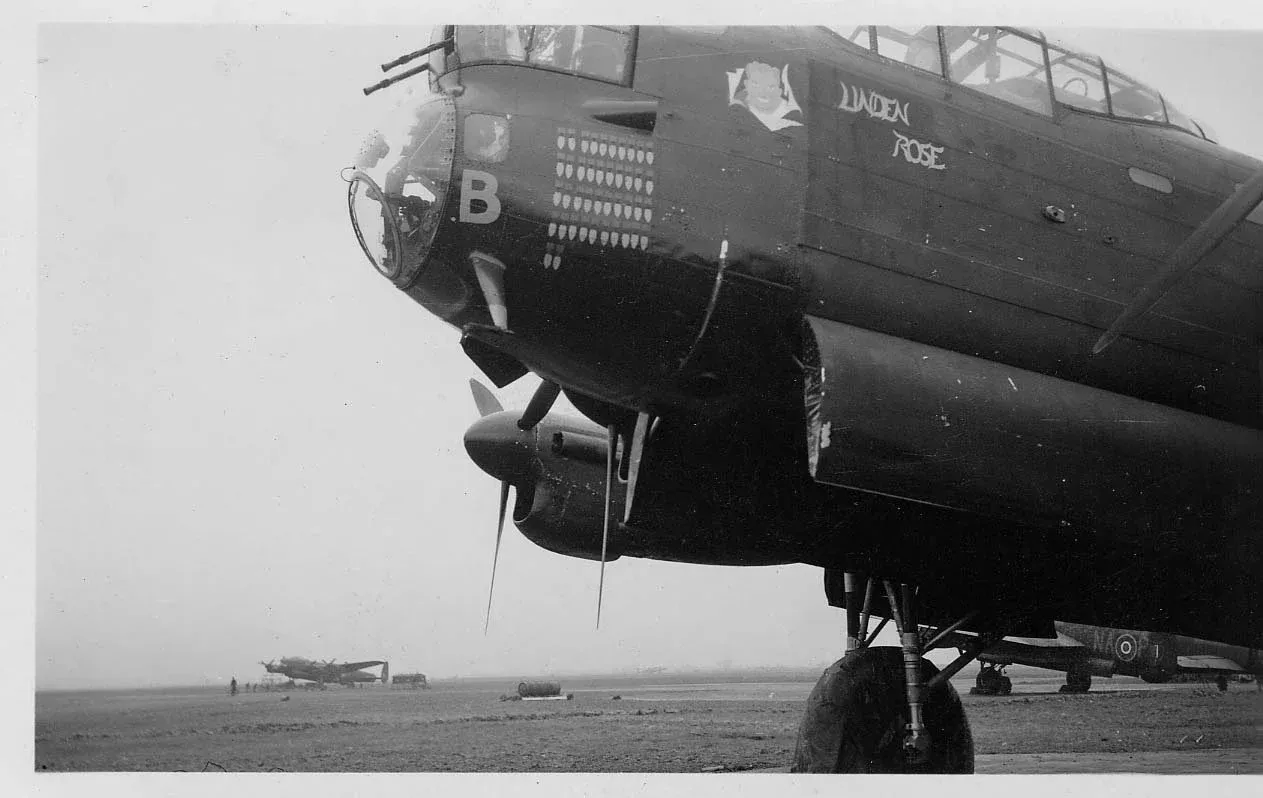 Lancaster KB721 B-Baker, flown on 7 operations including Dresden
