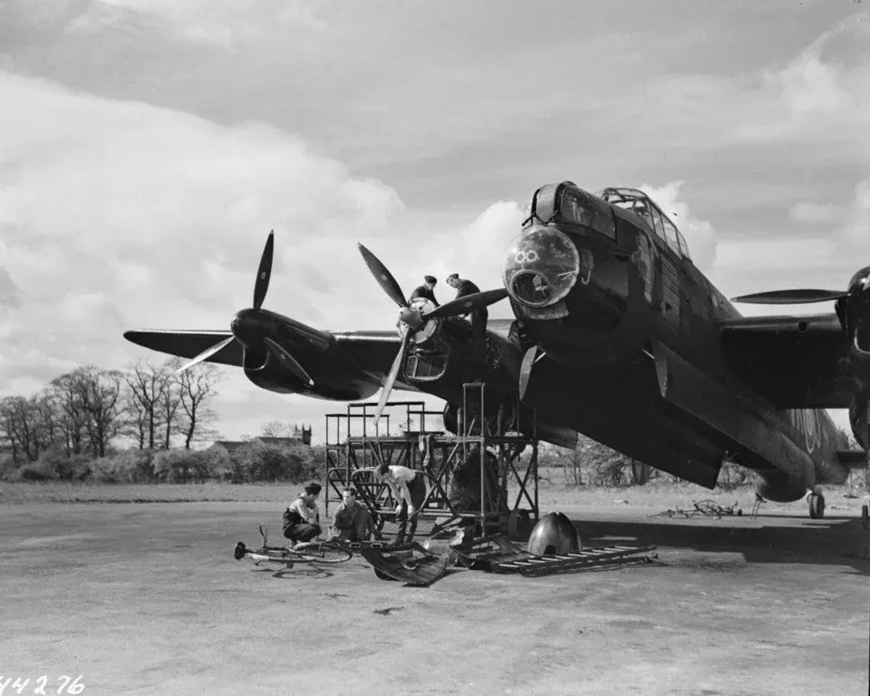 Lancaster KB762 J-Jigg, flown to Bergen and Dortmund including Dresden