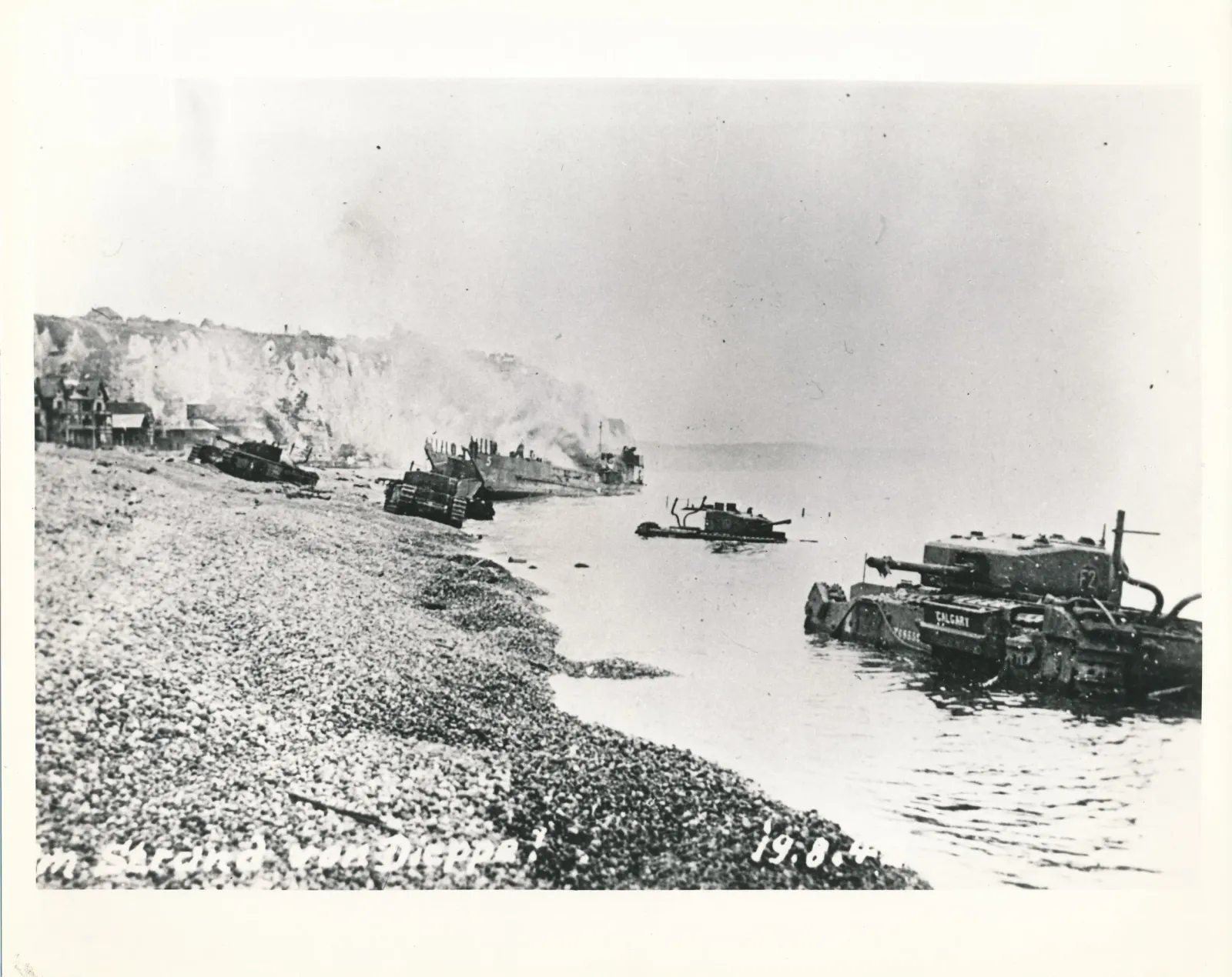 Main beach of Dieppe after the battle