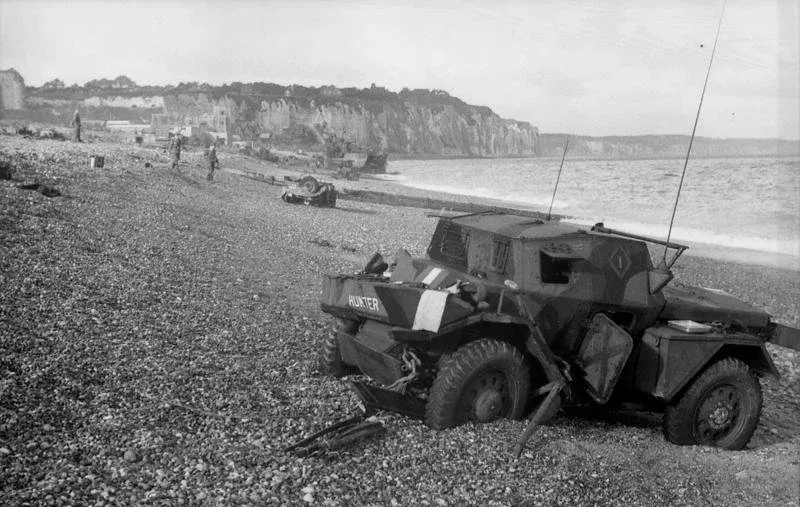 German Bundesarchiv photo — British scout car at Dieppe