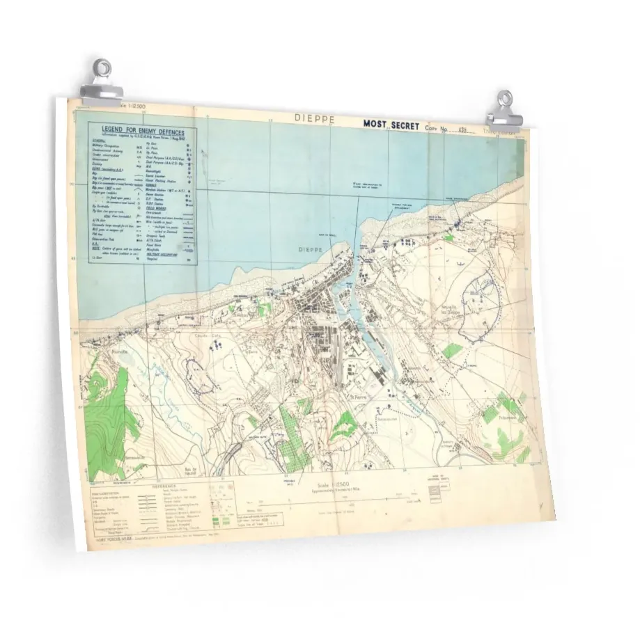 Dieppe Defensive Overprint map available in the Project '44 store