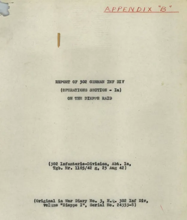 Report of 302nd German Infantry Division
