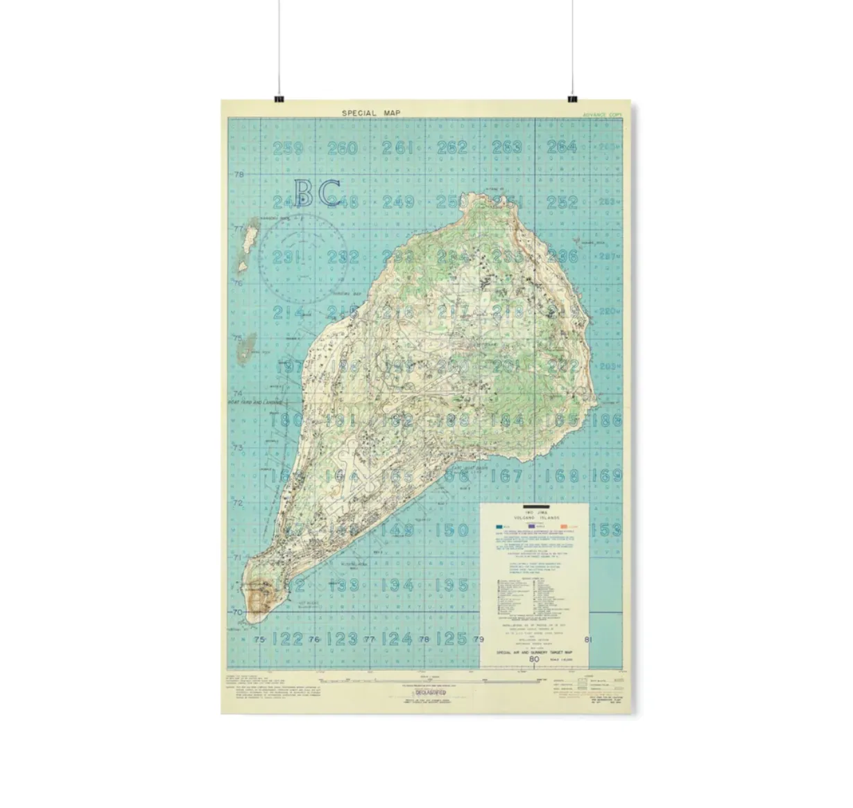 Iwo Jima map — second detail view