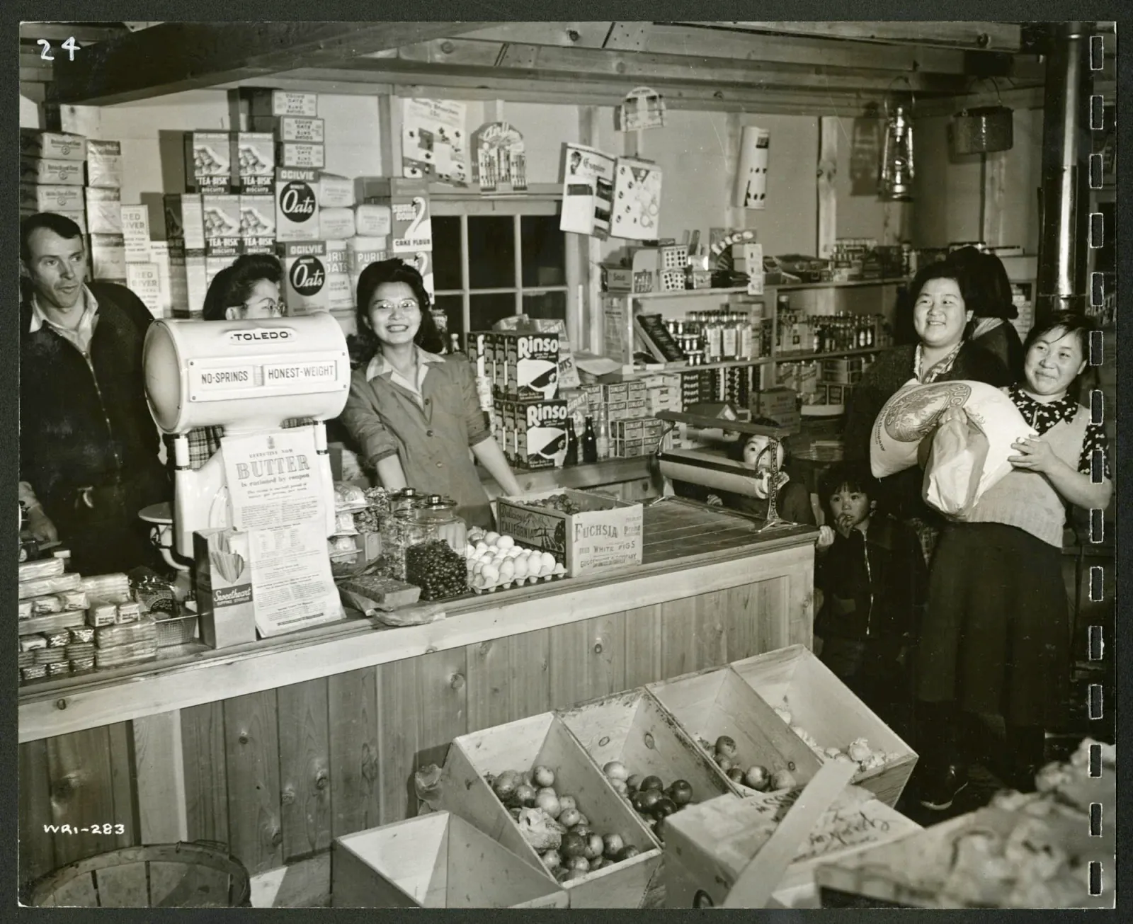 Japanese-Canadian goods store in an internment settlement
