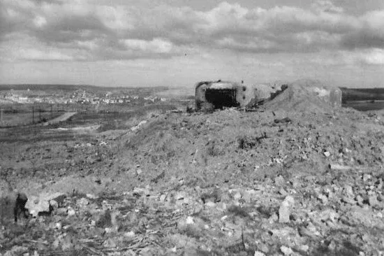 Destroyed gun position at Boulogne