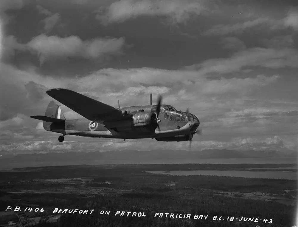 Bristol Beaufort I aircraft N1030 'N' of No. 149(TB) Squadron, RCAF