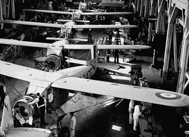 Noorduyn Norseman aircraft in production for the Royal Canadian Air Force