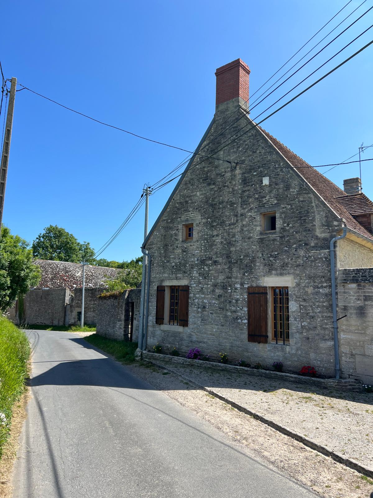 The road toward General Foster's position, Normandy, June 1944.